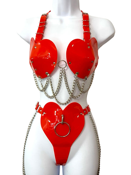 Heartz Set - Red and Silver