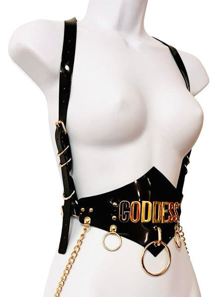 Goddess Harness - Black and Gold