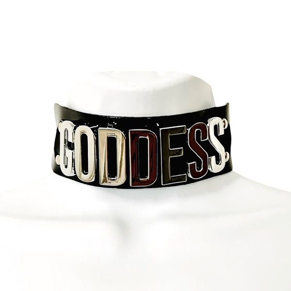 Goddess Collar in Black and Silver