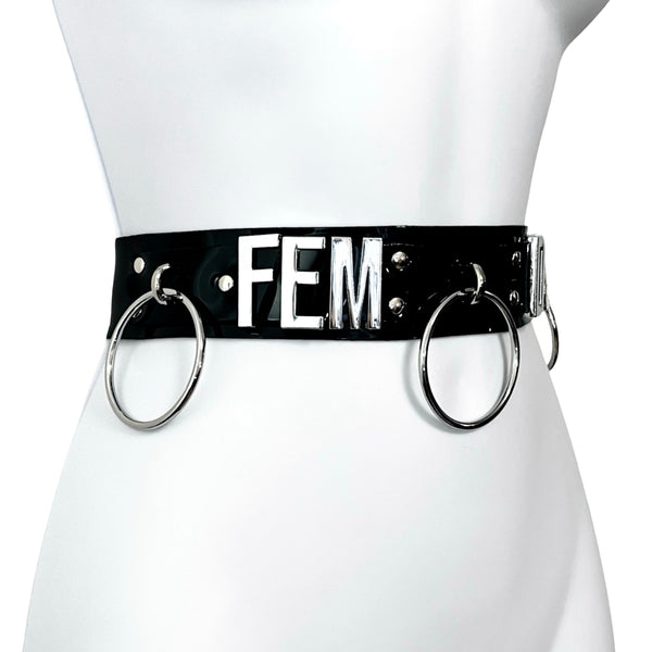 Word Utility Belt - Black and Silver