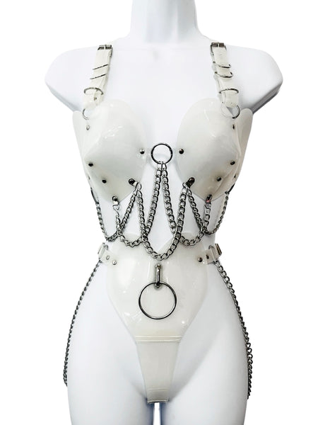 Heartz Set - White and Silver - Fits cup size A to F
