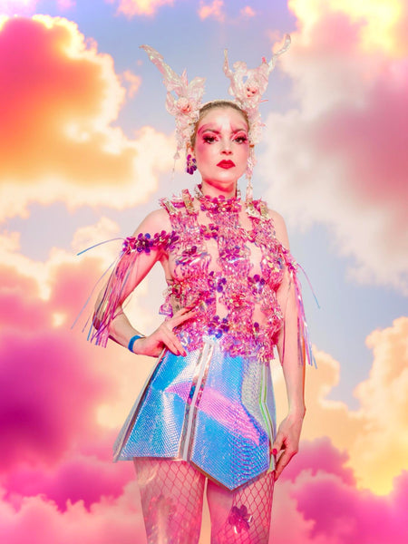 Nephele Top with crystals - Ada Zanditon Couture