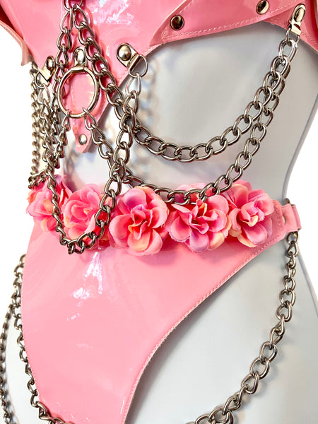 Open Heart Matching Set with Flowers - Ada Zanditon Couture