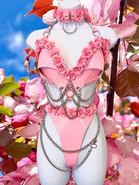 Open Heart Matching Set with Flowers - Ada Zanditon Couture