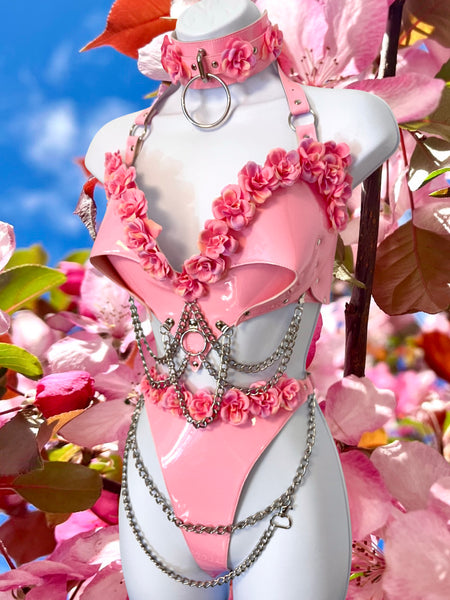 Open Heart Matching Set with Flowers - Ada Zanditon Couture