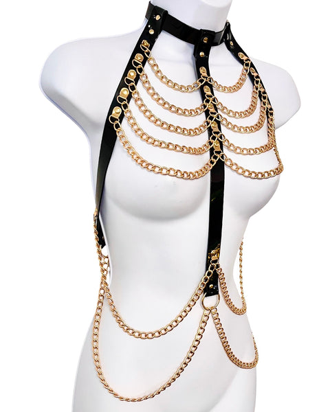 Chain Warrior Harness Black and Gold
